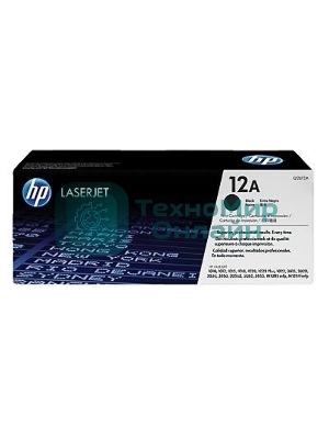 Картридж лазерный HP Q2612A черный для LaserJet 1010/1018/1020/1012/1015/3015/3020/3030 (2000 стр.)