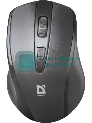 Мышь беспроводная Defender Datum MM-265 черный, 1600 dpi, радиоканал, USB, кнопки - 4