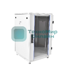Шкаф коммутационный ЦМО ШТК-М-18.6.6-1ААА 18U 600x600 мм пер. дв. стекл задн. дв. стал. лист 2 бок. пан. направл. под закл. гайки 270 кг серый