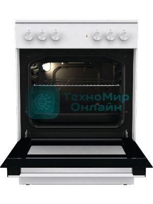 Плита электрическая Gorenje GEC6A11WG белый, конфорок 4 шт, духовка 65 л, 60 см x 85 см x 60 см