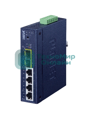 Коммутатор Planet IGS-4215-4T2S IP30 Industrial L2/L4 4-Port 10/100/1000T + 2-Port 100/1000X SFP Managed Switch (-40~75 degrees C, dual redundant power input on 9~48VDC/24VAC terminal block, supports ERPS Ring, CloudViewer app, MQTT and Cybersecurity feature)