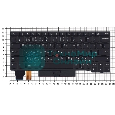 Клавиатура для ноутбука Lenovo ThinkPad X13 Yoga Gen 1 черная с подсветкой