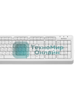 Комплект клавиатура+мышь A4Tech FStyler F1010 проводной, USB, 1600 DPI, белый/серый
