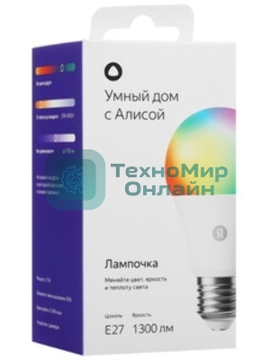 Умная лампа Yandex YNDX-00553 E27 11Вт 1300lm (упак.:1шт)