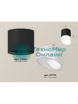 Светильник Ambrella Light XS7402036 SBK/FR черный песок/белый матовый MR16 GU5.3 (C7402, N7175)