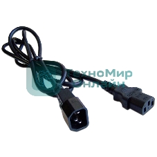 Шнур питания Lanmaster C13-C14, 3х0.75, 220В, 10А, черный, 2 м
