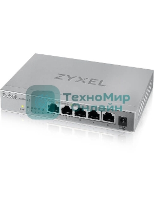 Коммутатор мультигигабитный Zyxel MG-105, 5x1/2,5GE, настольный, бесшумный