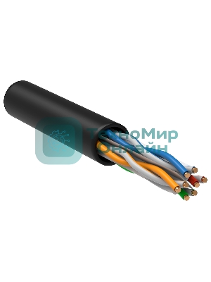 Кабель информационный ITK LC3-C604-139 кат.6 U/UTP не экранированный 4X2X23AWG LDPE внешний 305м черный