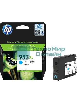 Картридж струйный HP 953XL F6U16AE голубой для HP OJP 8710/8715/8720/8730/8210/8725 (1600стр.)