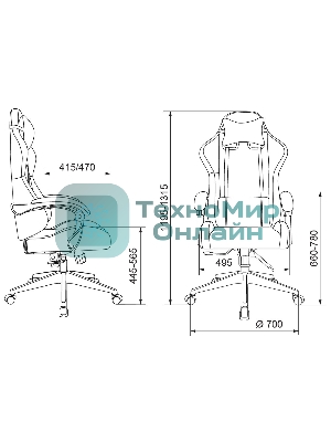 Кресло Бюрократ Zombie Predator Neo Black черный, экокожа, 120 кг, механизм качания