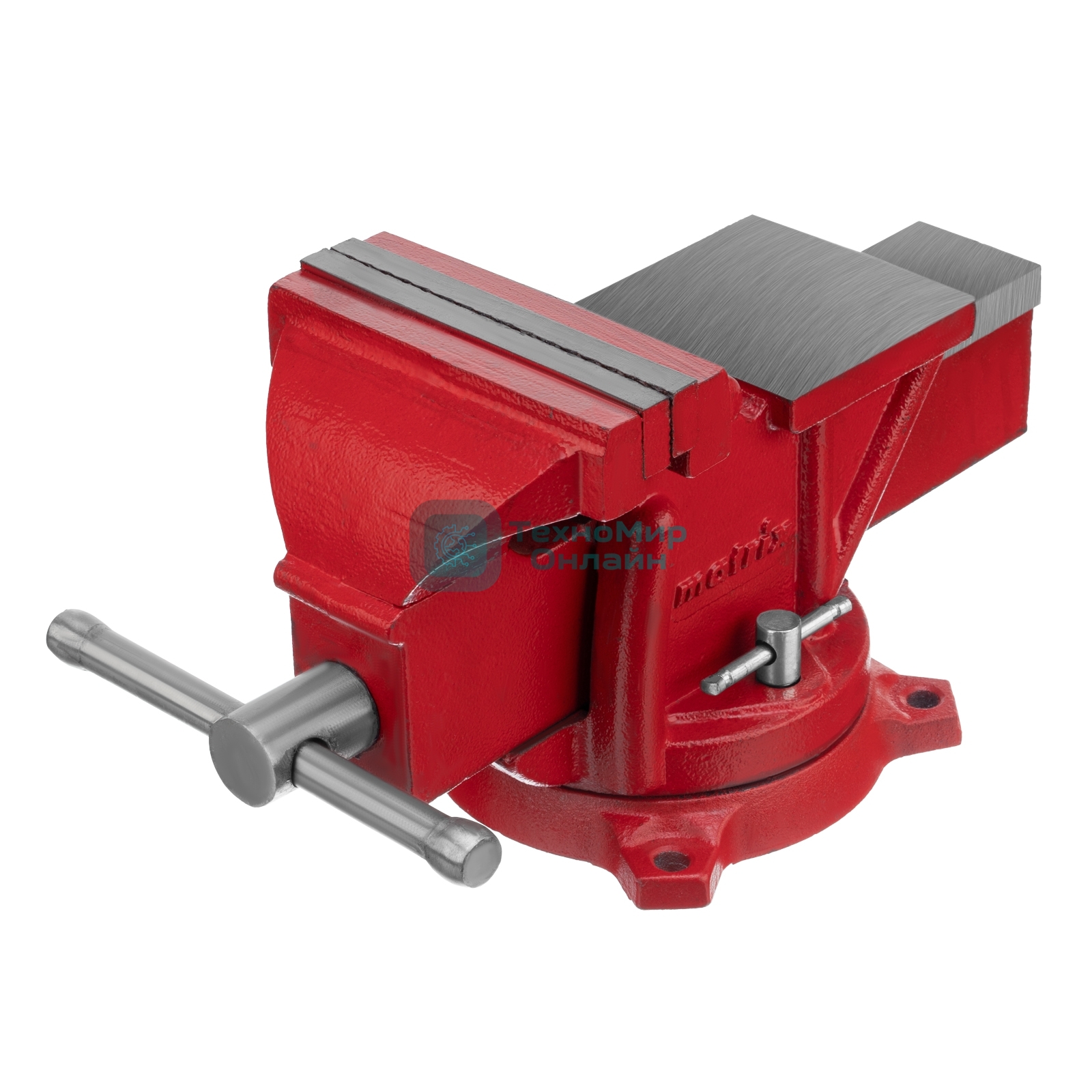 Тиски слесарные Matrix, 125 мм, поворотные, с наковальней