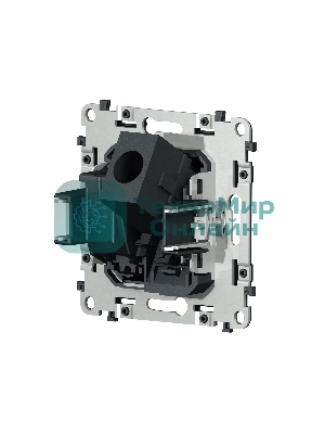 Механизм розетки компьютерной + TV оконечной RJ-45 (8P8C) CAT6/50-870 MHz 1dB с автоматической защитной шторкой QUANT VM195
