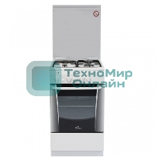 Плита комбинированная De Luxe 506031.01ГЭ (КР) белый, конфорок 4 шт, духовка 54 л, 50 см x 85 см x 60 см