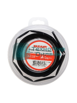 Трубка термоусаживаемая Rexant 3.0/1.5мм черный ролик 2.44м