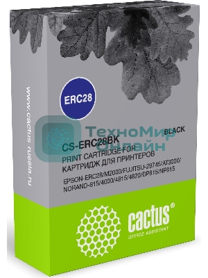 Картридж матричный Cactus CS-ERC28BK ERC28 черный (12.7 мм, 3.1 м) для Epson ERC28/M2000/FUJITSU-29745/AT3000/NORAND-815/4000/4815/4820/DP815/NP815