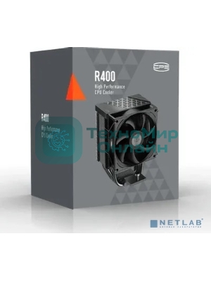 Кулер PCCooler R400 черный 92мм алюминий+медь 2200rpm 30db 4-pin 180W 133мм