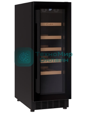 Винный шкаф LEX LWD3020BL черный, 56 л, 1 отсек, 20 бут.