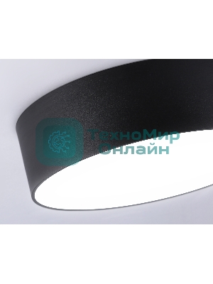 Потолочный светодиодный светильник Ambrella light FV5530 BK черный LED 45W 4200K D400*58 (Без ПДУ)