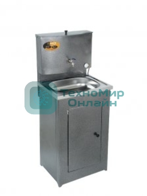 Умывальник ВИХРЬ дачный, с подогревом, нержавеющая мойка, серебристый