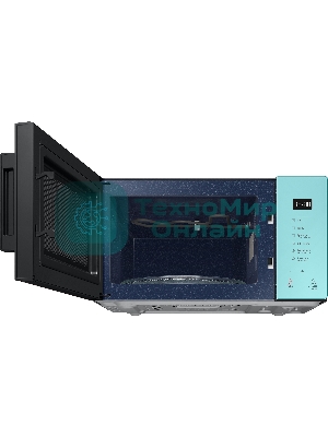 Микроволновая печь Samsung MG23T5018AN/BW голубой, 23 л, 800 Вт, переключатели - сенсор