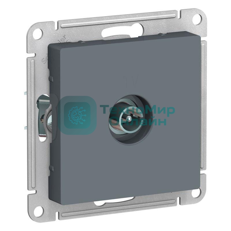 Розетка телевизионная антенная одиночная TV коннектор, механизм ATN000793 Schneider Electric Грифель