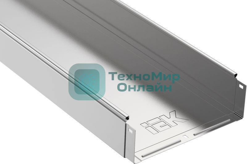 Лоток листовой неперфорированный 200х100 L3000 сталь 0.8мм IEK CLN10-100-200-3