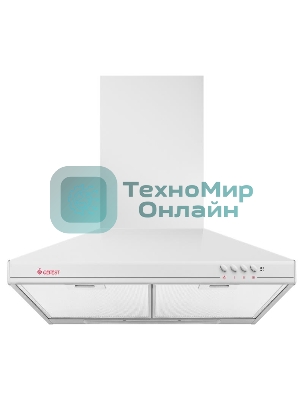 Вытяжка каминная Gefest ВО 11 К45 белый, 50 см, 300 куб. м/ч, 75 дБ