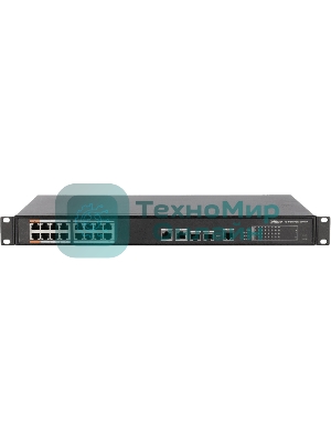 Коммутатор Dahua DH-PFS4218-16ET-190, 16×100 Мбит/с PoE + 2×1 Гбит/с Combo, управляемый