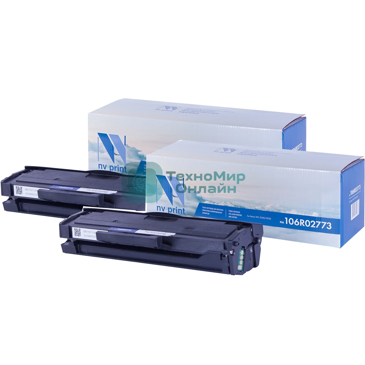Картридж NVP совместимый NV-106R02773-SET2 для Xerox Phaser 3020/WorkCentre 3025 (1500k) (2 шт)