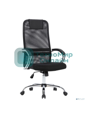 Кресло Chairman CH612 chrome черный, экокожа, 120 кг