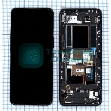 Дисплей для Asus ROG Phone 5s Pro ZS676KS черный с рамкой 90AI0091-R20020