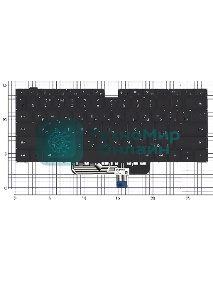 Клавиатура для ноутбука Huawei matebook D14 черная с подсветкой