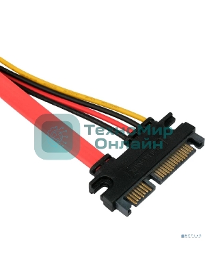 Кабель-удлинитель SATA Cablexpert CC-SATAMF-715-30CM, Sata 7+15pin, 30 см, пакет