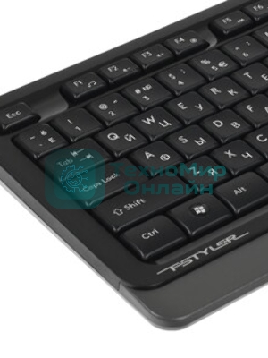 Комплект клавиатура+мышь A4Tech FStyler F1010 проводной, USB, 1600 DPI, чёрный
