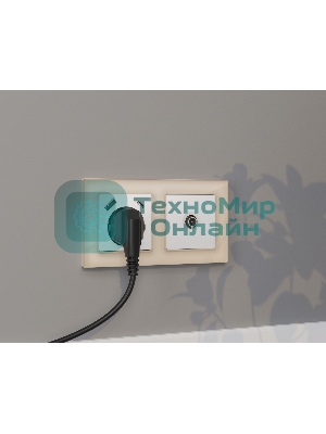 Комплект механизма TV розетки проходной ALFA Белый матовый 5-1000 MHz 4dB QUANT (AP1330, VM211) MA133030
