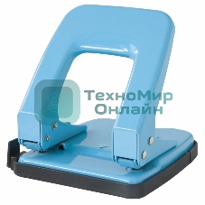 Дырокол Deli E0138, до 35 листов, металл ассорти, отверстий: 2, с линейкой