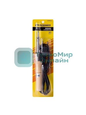 Паяльник ПД PROconnect, 220 В/65 Вт, деревянная ручка, блистер