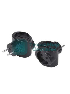 Тройник электрический Rexant биметалл 220 В 6 А черный