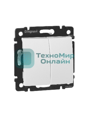Выключатель Valena двойной выключатель/белый