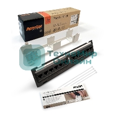 Монтажное оборудование Hyperline PPW-12-8P8C-C5e Патч-панель настенная, 12 портов RJ-45(8P8C), категория 5е, с подставкой