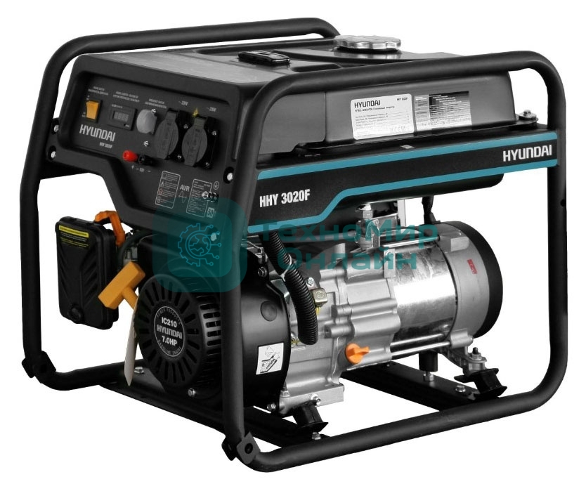 Электрогенератор бензиновый Hyundai HHY 3020F, 3.1 кВт, 69 дБ, 44 кг