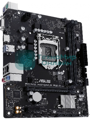 Материнская плата ASUS PRIME H510M-R R2.0-SI, LGA 1200, Intel H470, 2xDDR4, 4xSATA, 1xPCIe 4.0 x16, 1xPCIe x1, 1xHDMI, 1xVGA, 2xUSB-A 3.2 Gen 1, 2xUSB-A 2.0, 1x 1Gb LAN, 3x3.5 мм, 7.1, mATX