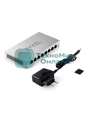 Коммутатор ZYXEL Web-managed Gigabit Switch Zyxel GS1200-8v3, 8xRJ-45: 1G, desktop, fanless
