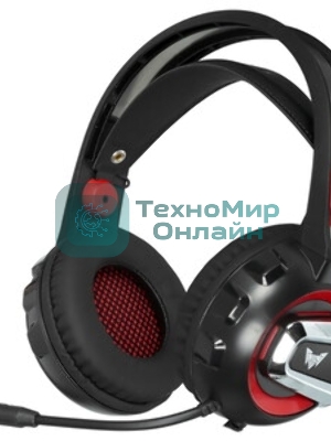 Гарнитура Crown CMGH-3000 чёрный/красный, проводная, подсветка