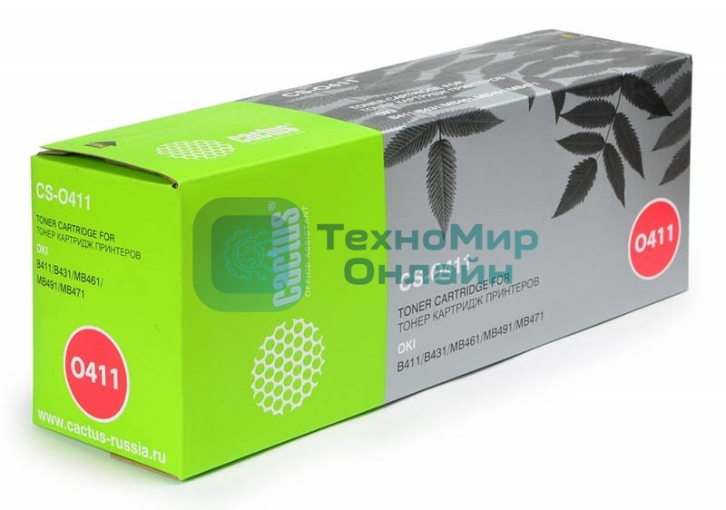 Картридж лазерный Cactus CS-O411 черный (3000 стр.) для для OKI B411/B431