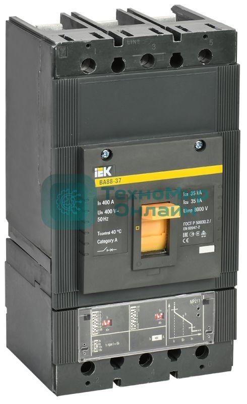 Выключатель автоматический 3п 400А 35кА ВА 88-37 электр. расцеп. MP 211 IEK SVA41-3-0400