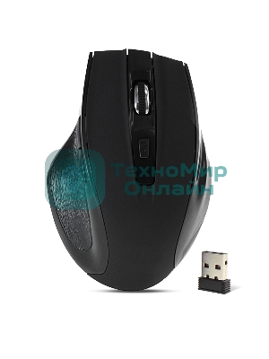 Мышь беспроводная Crown CMM-935W черный, 1600 dpi, радиоканал, USB, кнопки - 6