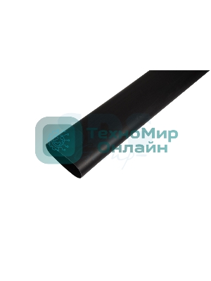Термоусаживаемая трубка клеевая Rexant 19,0/3,2 мм, (6:1) черная, упаковка 4 шт. по 1 м