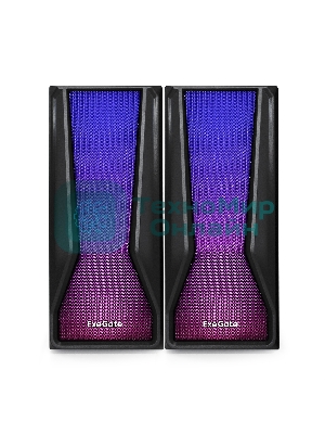Акустическая система 2.0 ExeGate EX289687RUS Accord 230 (питание USB,Bluetooth, 2х3Вт (6Вт RMS), 60-20000Гц, черный, RGb подсветка)