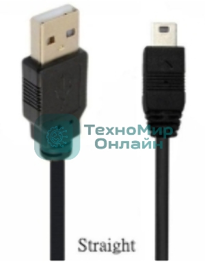 Кабель USB Type A на Mini USB прямой 0,5 м